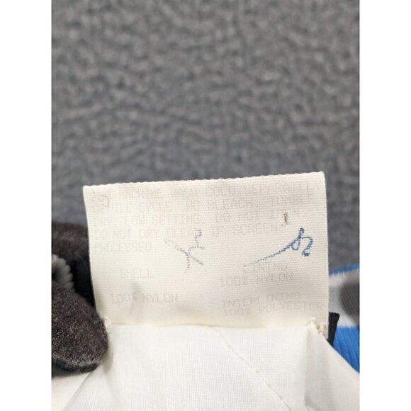 Vintage Butwin Jacket XS Nylon Varsity Style Lined Front Zip Pocket Blue Gray - Picture 4 of 16